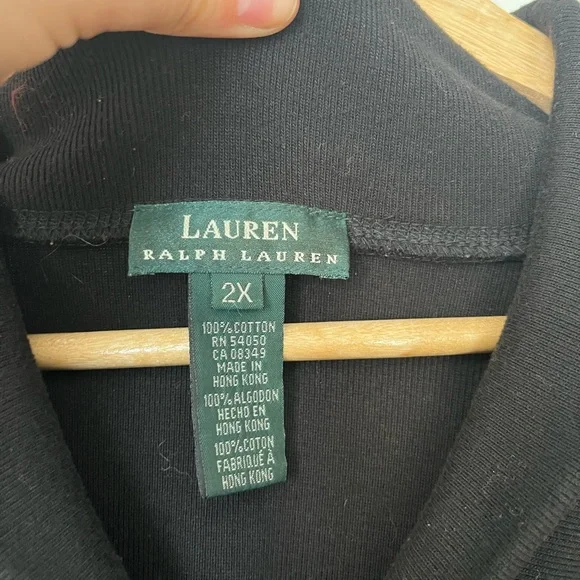 Lauren Ralph Lauren 2x black maxi long sleeve dress cowl neck - Picture 6 of 6